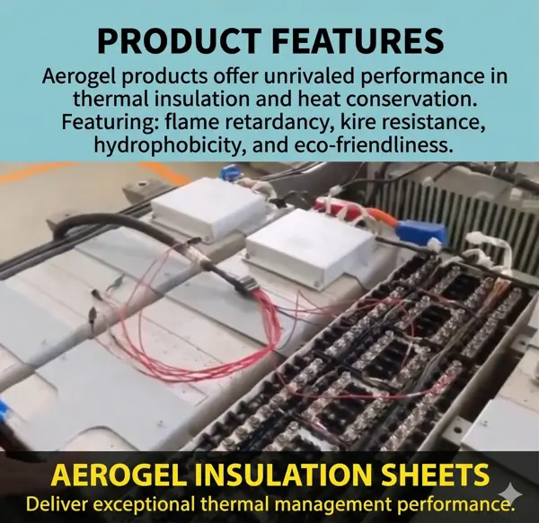 Fireproof ceramic aerogel sheet for battery thermal runaway protection