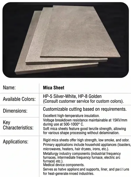 High-temperature fire barrier mica sheet