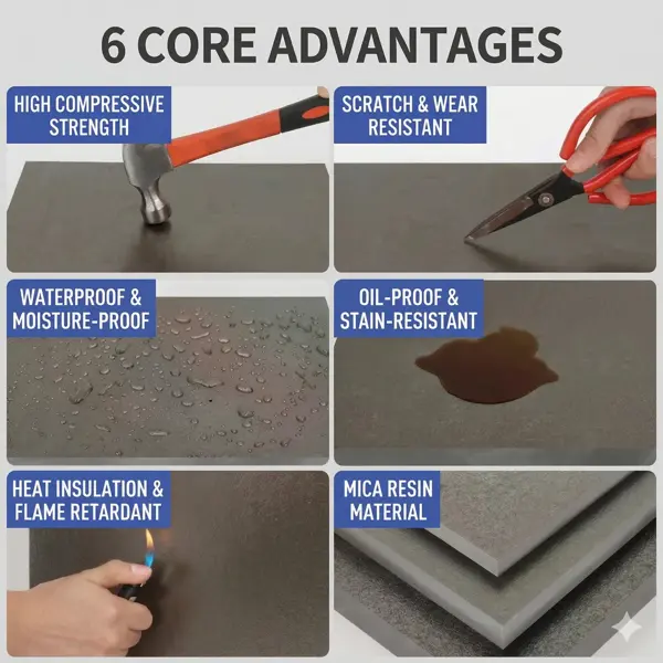 High-temperature fire barrier mica sheet