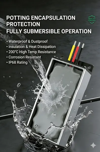 Waterproof silicone thermal potting compound for electronic component protection