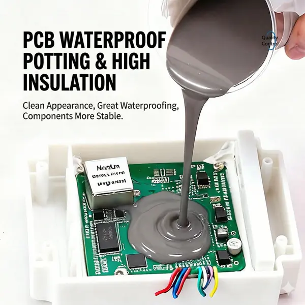 Waterproof silicone thermal potting compound for electronic component protection