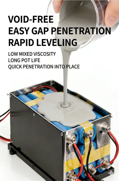 Waterproof silicone thermal potting compound for electronic component protection