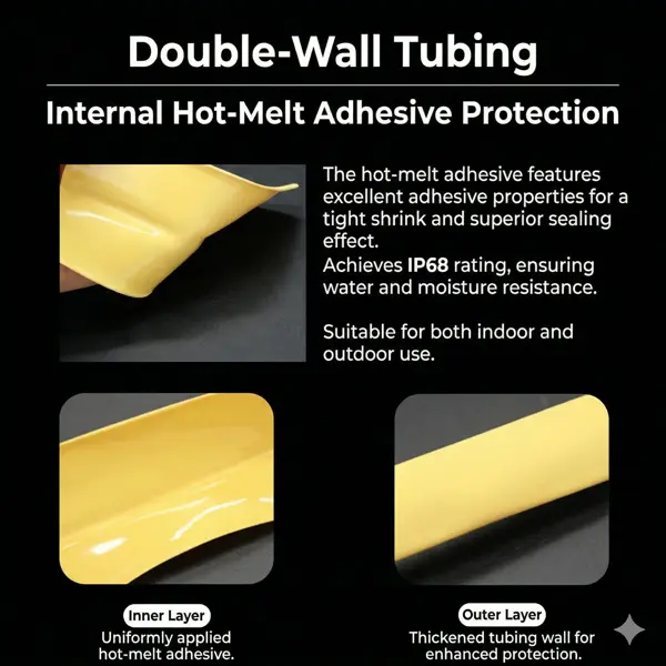 Adhesive lined heat shrink tubing