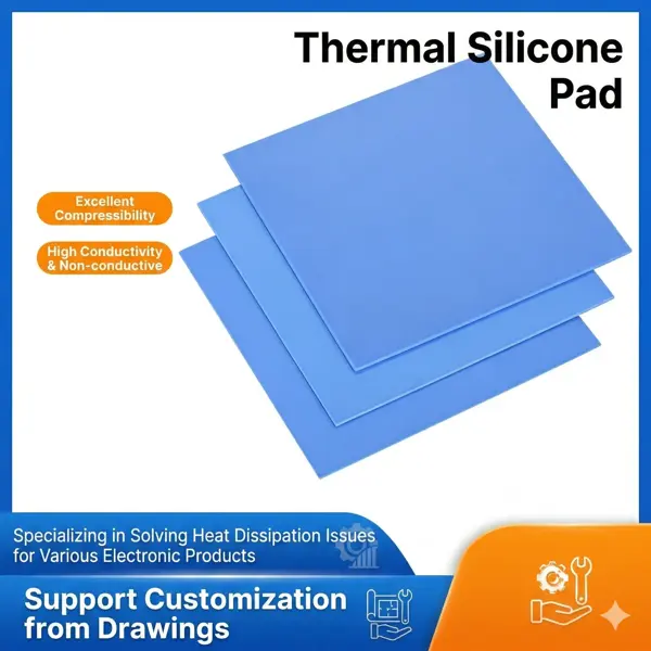 High conductivity silicone thermal pad for battery pack heat dissipation
