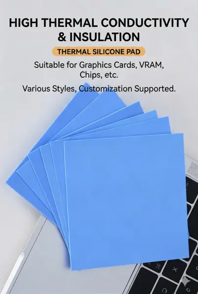 High conductivity silicone thermal pad for battery pack heat dissipation