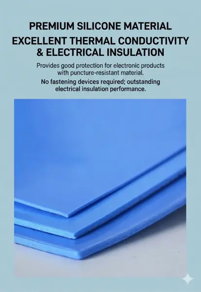 High conductivity silicone thermal pad for battery pack heat dissipation